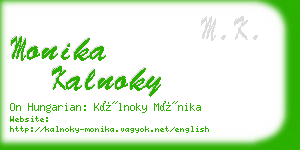 monika kalnoky business card